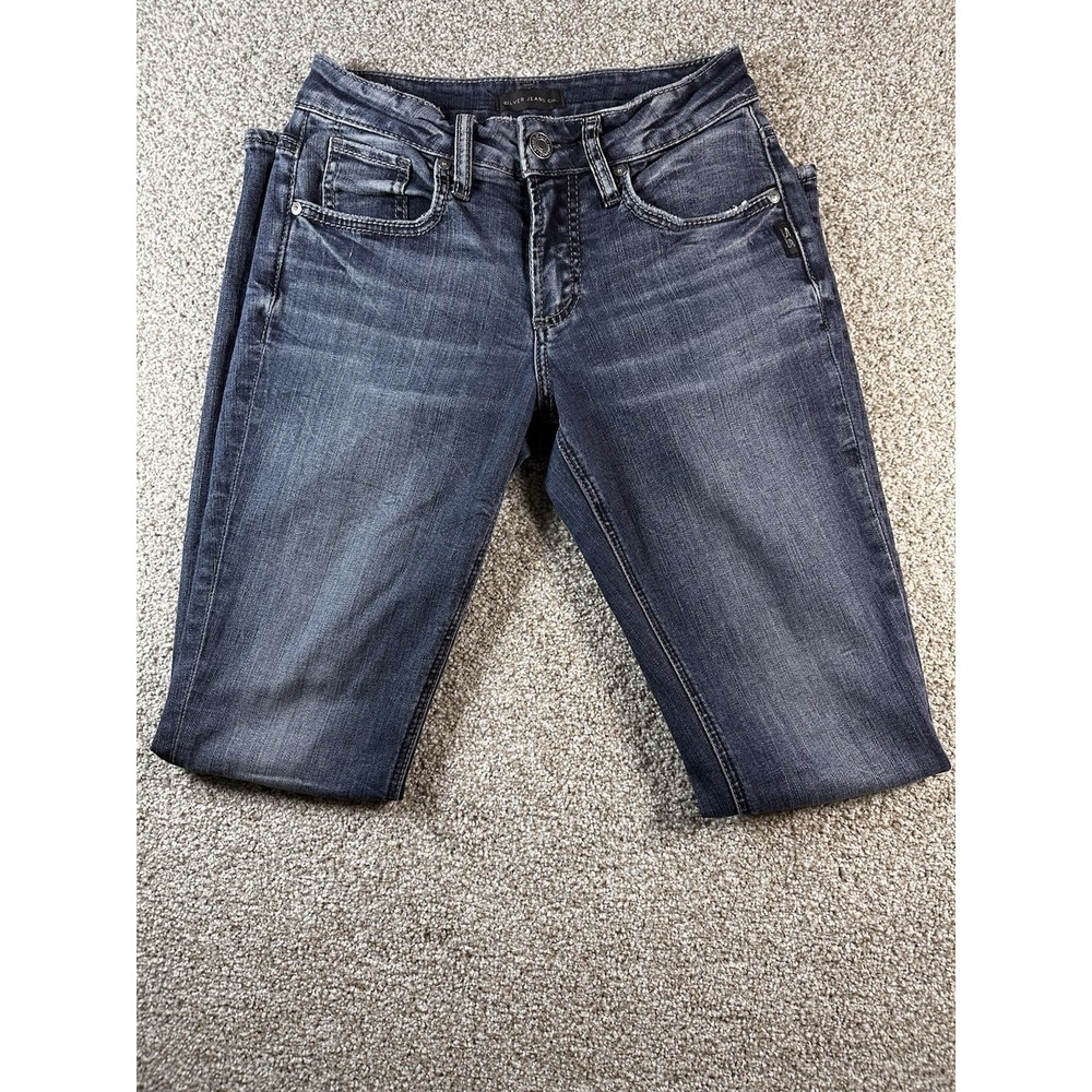 Silver Jeans Co Boyfriend Jeans Womens W24 Mid Rise Relaxed Casual